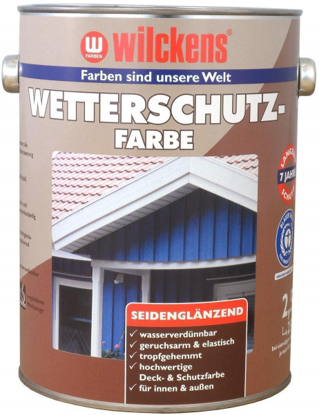 Wilckens Wetterschutzfarbe, RAL 9010, Reinweiß 2,5 l