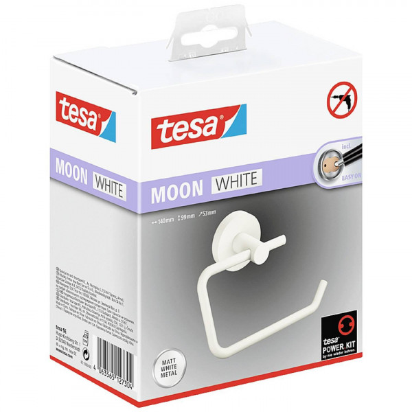 tesa Moon Klopapierhalter 53mm x 99mm x 140mm weiß matt