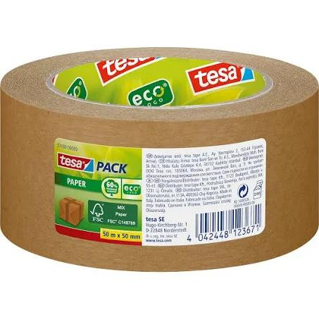 tesa tesapack Papier 50m x 50mm braun ecoLogo